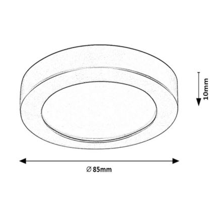 Rabalux - LED Badezimmer-Einbauleuchte LED/3W/230V IP44 Weiß