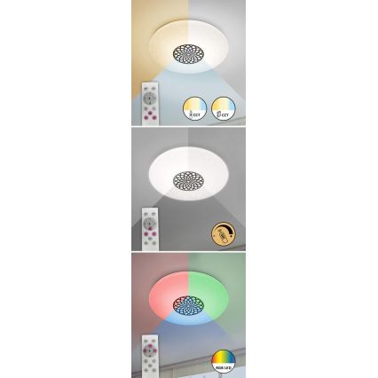 Rabalux - Dimmbare LED-RGB-Deckenleuchte LED/40W/230V Wi-Fi 3000-6500K d 60 cm + Fernbedienung