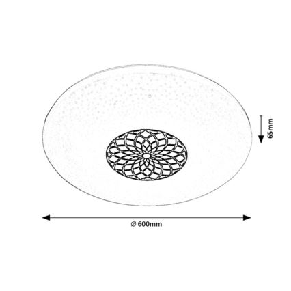 Rabalux - Dimmbare LED-RGB-Deckenleuchte LED/40W/230V Wi-Fi 3000-6500K d 60 cm + Fernbedienung