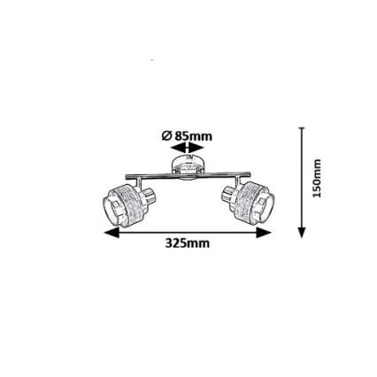 Rabalux 5380 - Spot BASIL 2xE14/40W/230V