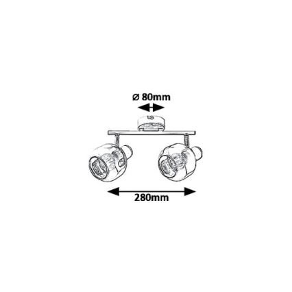 Rabalux 5398 - Spot SALAZAR 2xE14/40W/230V