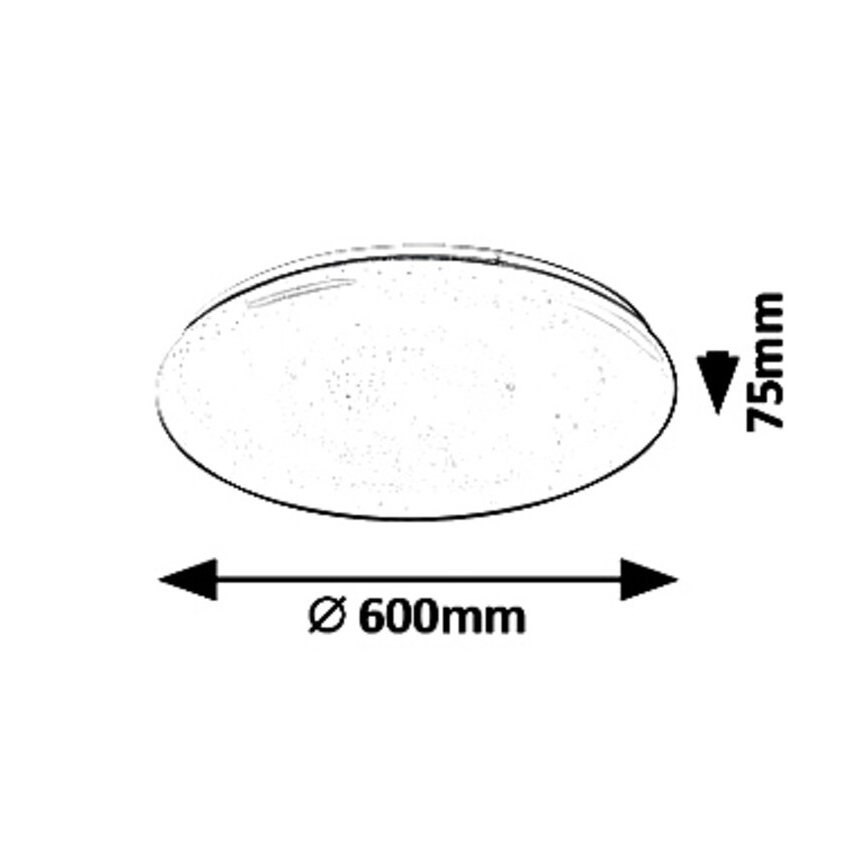 Rabalux - Dimmbare LED-Deckenleuchte LED/60W/230V + Fernbedienung Ø 60 cm