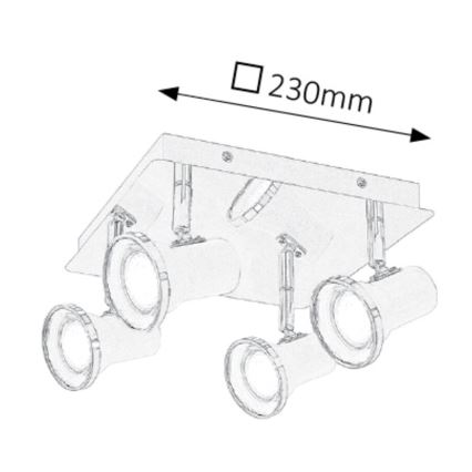 Rabalux - LED Badezimmer-Spotlight 4xGU10/4,5W/230V IP44