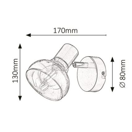 Rabalux - Wandbeleuchtung 1xE14/40W/230V gold