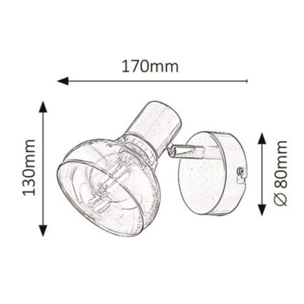 Rabalux - Wandbeleuchtung 1xE14/40W/230V chrom glänzend