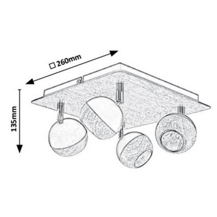 Rabalux - Strahler 4xGU10/35W/230V