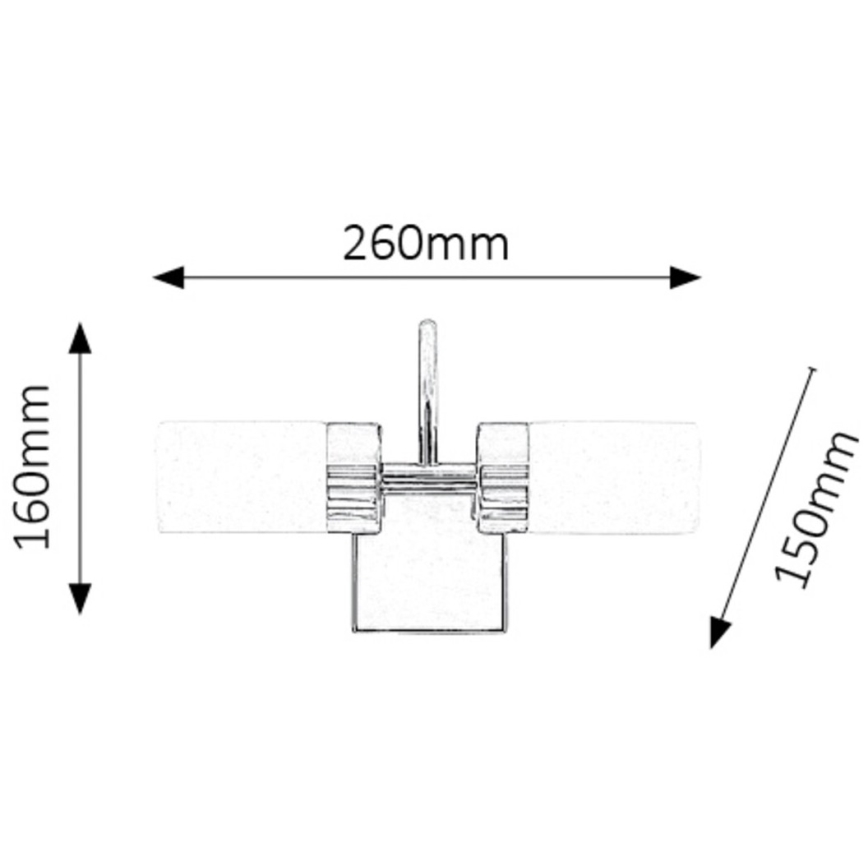 Rabalux - LED-Badezimmer-Spiegelbeleuchtung 2xLED/4W/230V  IP44