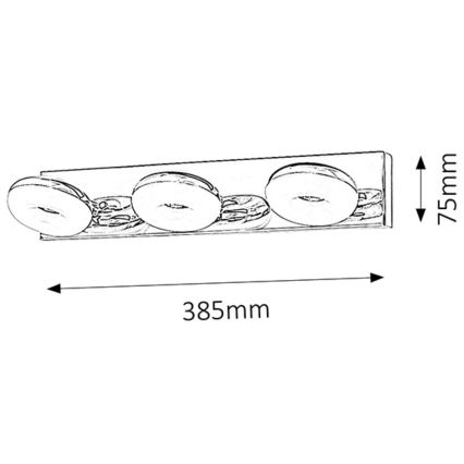 Rabalux - LED Badezimmerleuchte 3xLED/5W/230V