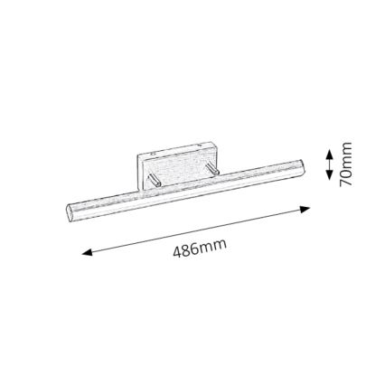 Rabalux - LED Spiegelbeleuchtung im Bad 1xLED/12W/230V