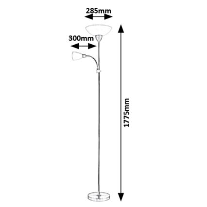 Rabalux - Stehlampe 1xE27/40W/230V + 1xE14/40W/230V