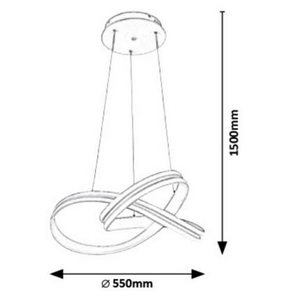 Rabalux - LED Hängeleuchte LED/60W/230V