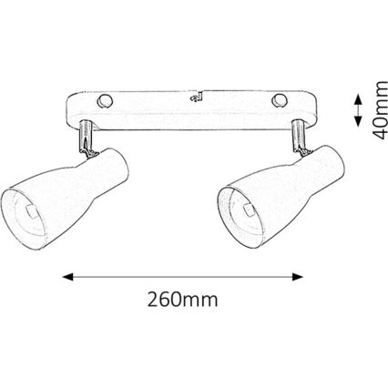 Rabalux - Spotlight 2xE27/20W/230V