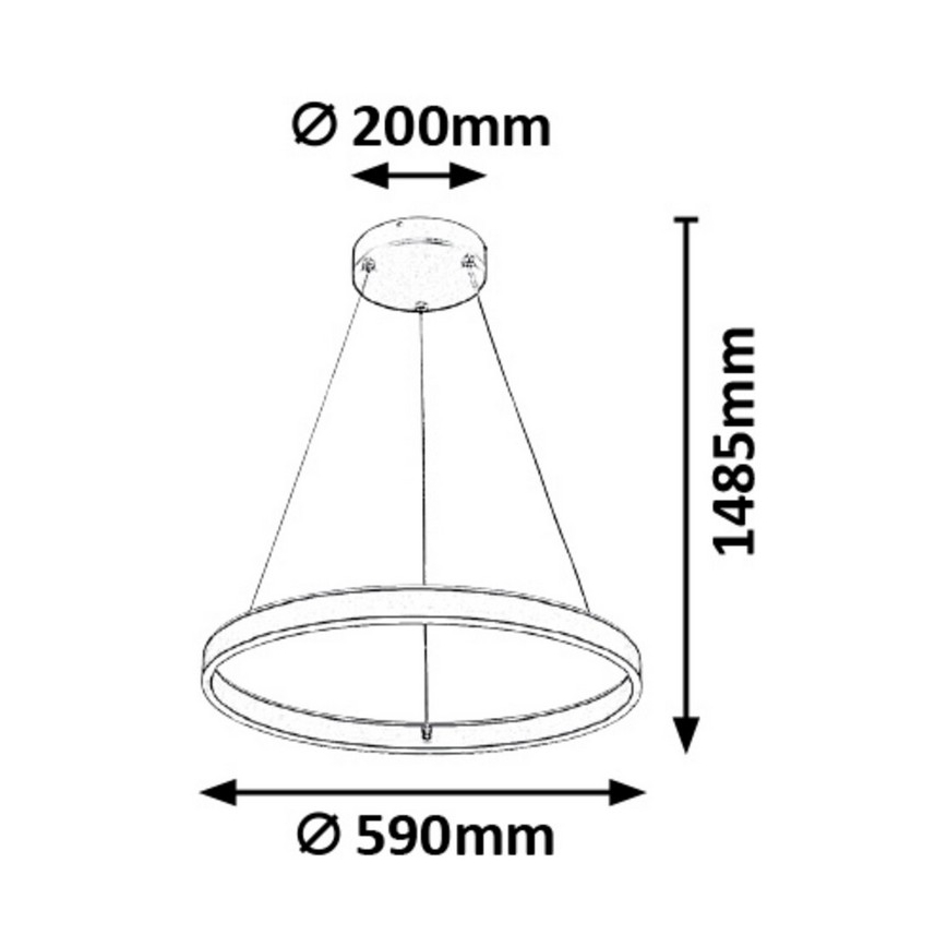 Rabalux - LED dimmbare Hängeleuchte an Kabel LED/36W/230V + Fernbedienung
