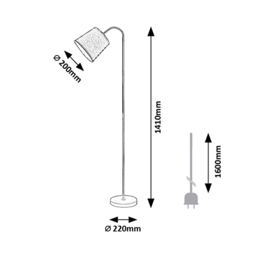 Rabalux - Bodenlampe 1xE27/25W/230V grau