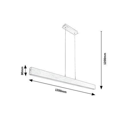 Rabalux - Dimmbarer LED-Kronleuchter an einer Schnur LED/24W/230V 2700/4000/6500K 120 cm