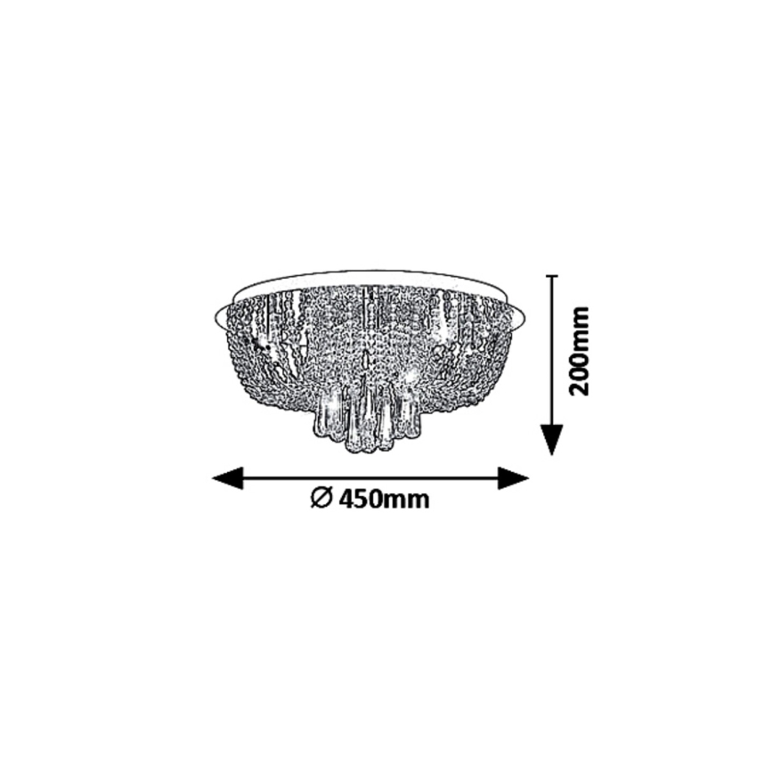 Rabalux - Deckenleuchte LARISHA 6×G9/40 W/230 V, Ø 45 cm