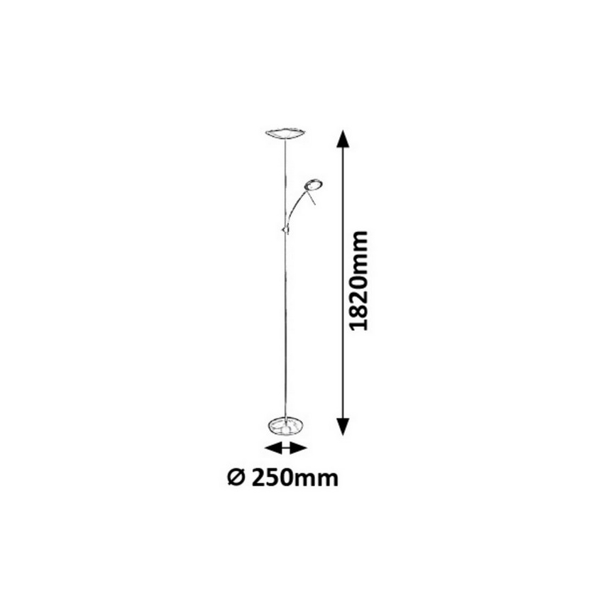 Rabalux - LED Stehlampe 1xLED/18W + 1xLED/5W/230V