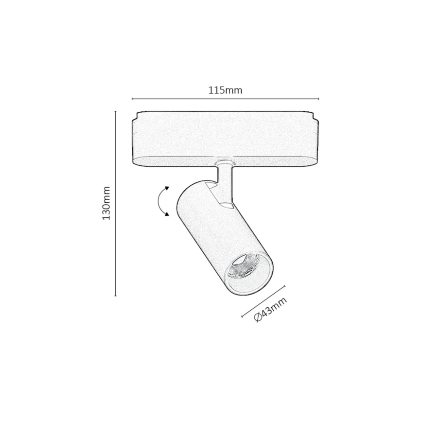 Rabalux - LED-Strahler für 1-Phasen-Schienensystem LED/10W/24V 3000K schwarz