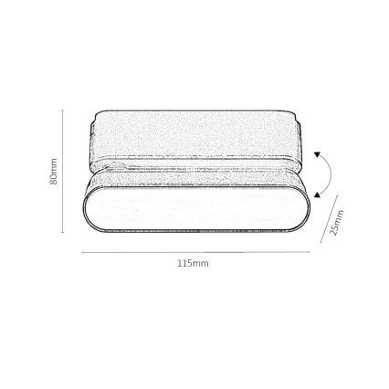 Rabalux - LED-Deckenleuchte für 1-Phasen-Schienensystem LED/6W/24V 4000K 11,5 cm schwarz