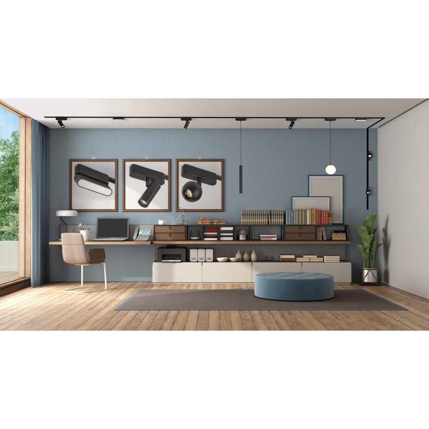 Rabalux - Dimmbare LED-Deckenleuchte für 1-Phasen-Schienensystem LED/7W/24V 2700-5500K Wi-Fi Tuya 22 cm schwarz