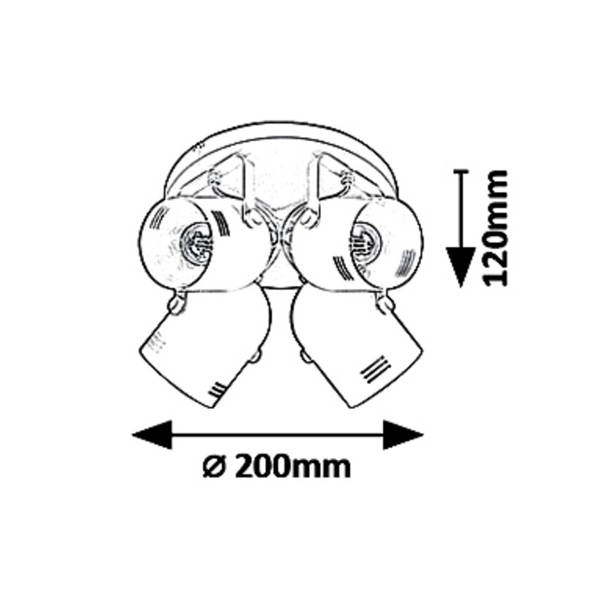 Rabalux 7014 - Spotlight MINUET 4xE14/40W/230V