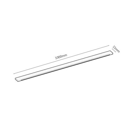 Rabalux - Schienensystem einphasig 1 m + 2x Ende Verbinder schwarz