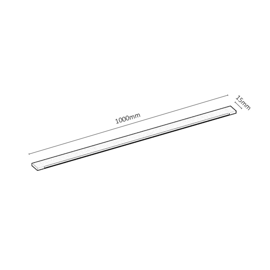 Rabalux - Schienensystem einphasig 1 m + 2x Ende Verbinder schwarz