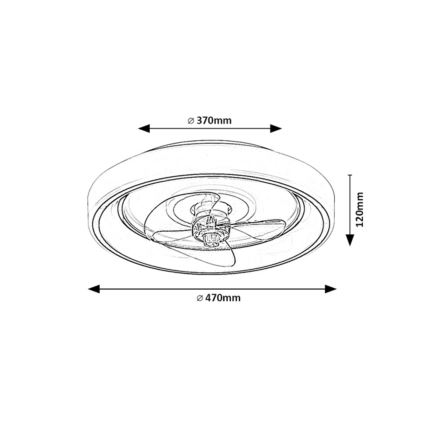 Rabalux - Dimmbarer LED-Deckenventilator LED/67W/230V 3000-6000K + Fernbedienung