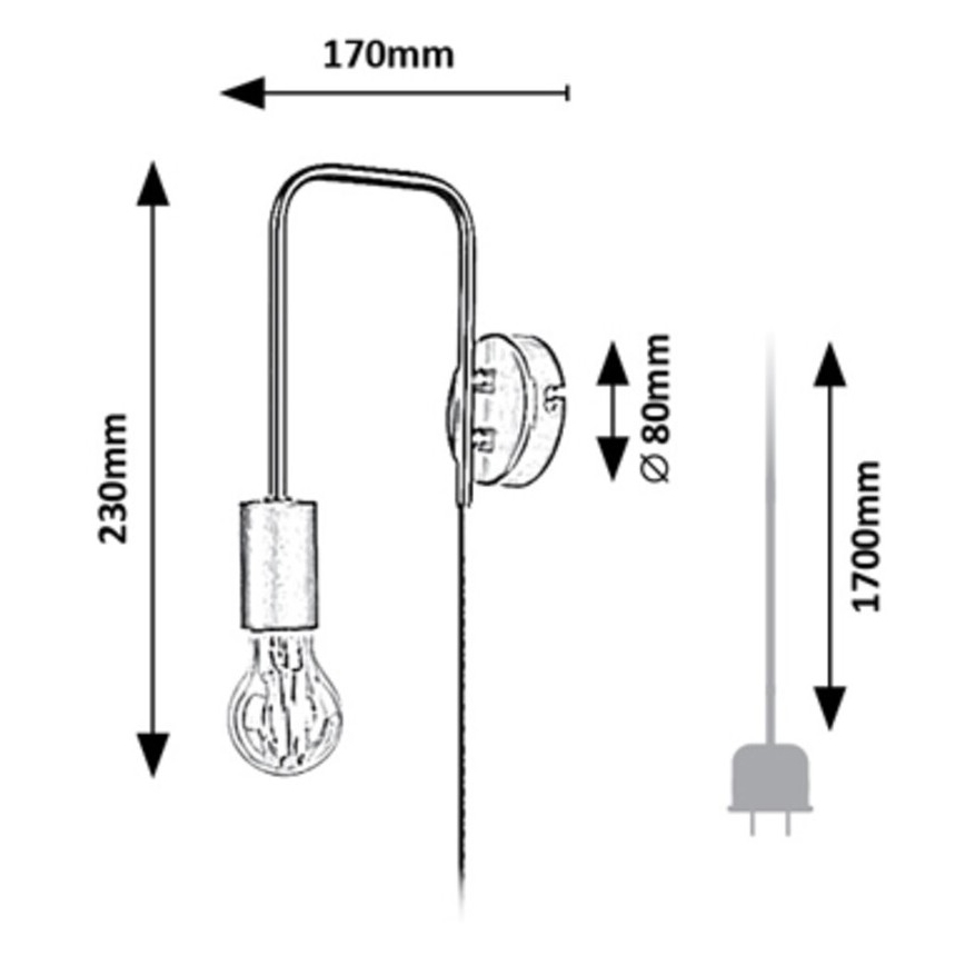 Rabalux - Wandleuchte 1xE27/40W/230V