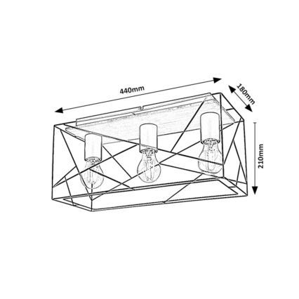 Rabalux - Deckenleuchte 3xE27/40W/230V