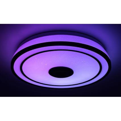 Rabalux - Dimmbare LED-RGB-Deckenleuchte mit Lautsprecher LED/24W/230V 3000-6500K + Fernbedienung