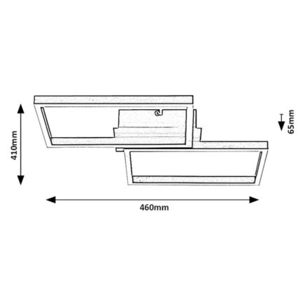 Rabalux - Dimmbare LED-RGBW-Deckenleuchte LED/40W/230V 2700-6500K + Fernbedienung