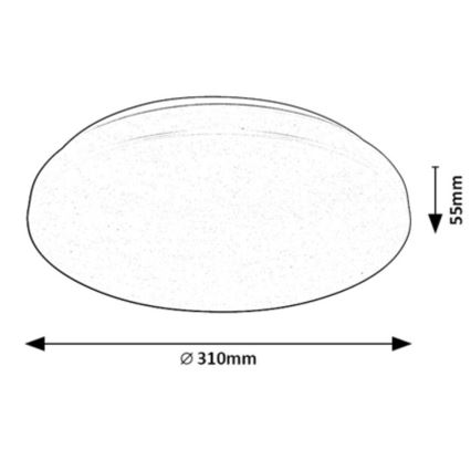 Rabalux - Dimmbare LED-RGB-Deckenleuchte LED/24W/230V Wi-Fi Tuya 3000-6500K 31 cm