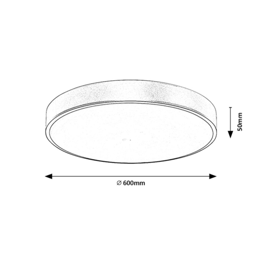 Rabalux - Dimmbare LED-Deckenleuchte LED/60W/230V 3000-6000K + Fernbedienung