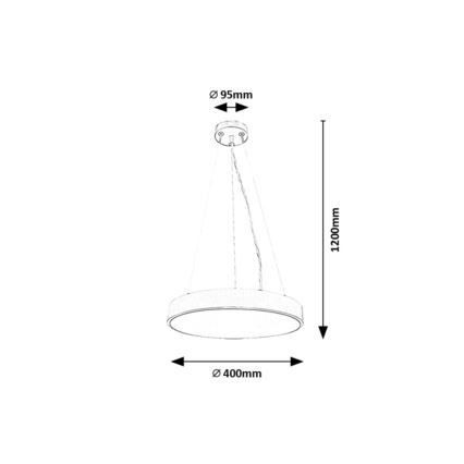 Rabalux - LED-Hängeleuchte an Schnur LED/36W/230V 4000K silbern