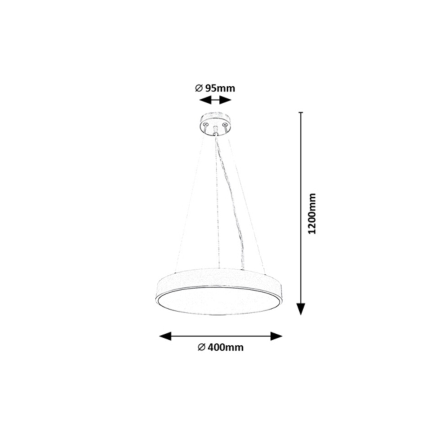 Rabalux - LED-Hängeleuchte an Schnur LED/36W/230V 4000K silbern