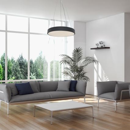 Rabalux - LED dimmbarer Kronleuchter an Kabel LED/60W/230V 3000-6000K schwarz + Fernbedienung