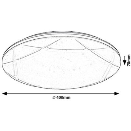 Rabalux - LED-Deckenleuchte LED/24W/230V 4000K d 40 cm