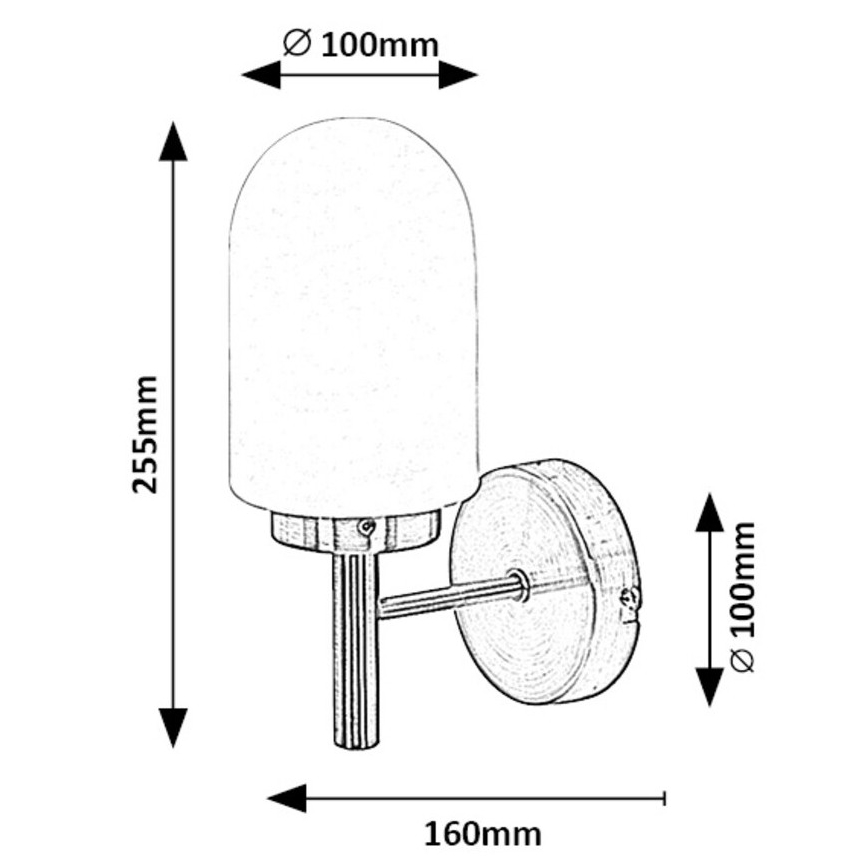 Rabalux - Badezimmer-Wandleuchte 1xE14/10W/230V IP44 bronzen