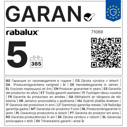 Rabalux - LED-Kinder-Deckenleuchte, 24 W, 230 V, 3000 K, Ø 37,5 cm