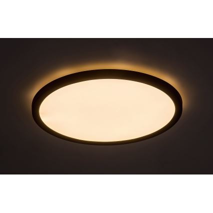Rabalux - LED Deckenleuchte LED/24W/230V 3000/4000/6000K Ø 29 cm Schwarz