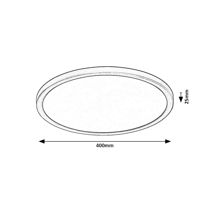 Rabalux - LED-Deckenleuchte LED/36W/230V 3000/4000/6000K d 40 cm schwarz