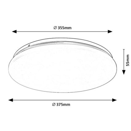 Rabalux - LED-Deckenleuchte LED/24W/230V 4000K 37 cm