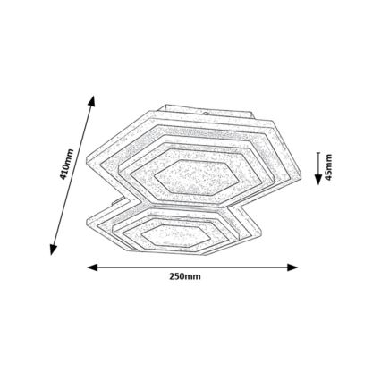 Rabalux - LED-Deckenleuchte LED/44W/230V 3000/6000K