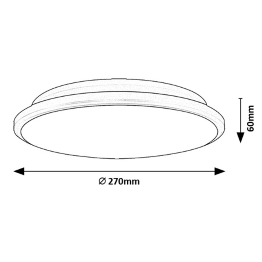 Rabalux - LED Deckenleuchte LED/18W/230V 3000K Schwarz 27 cm