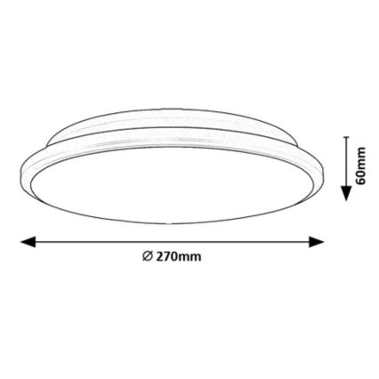 Rabalux - LED Deckenleuchte LED/18W/230V 4000K silber 27 cm