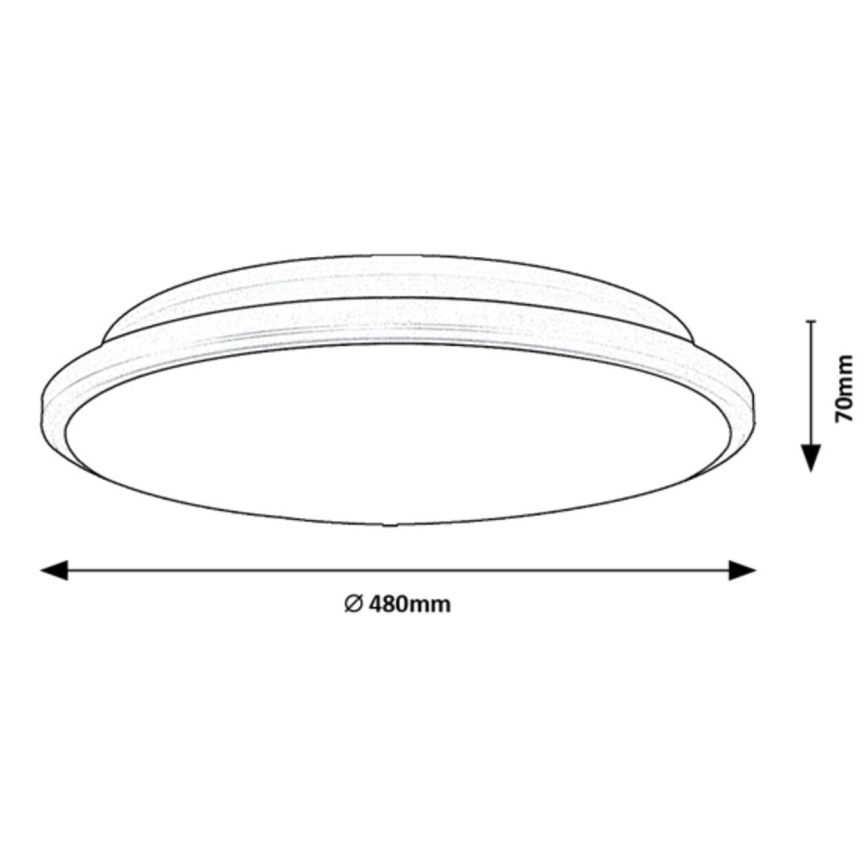 Rabalux - LED-Deckenleuchte LED/45W/230V 4000K silbern 48 cm