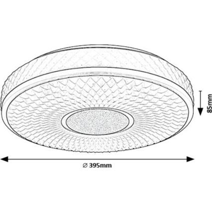 Rabalux - LED-Deckenleuchte LED/24W/230V 4000K d 39 cm