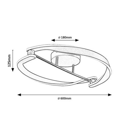 Rabalux - LED-Deckenleuchte LED/40W/230V 3000K Ø 60 cm