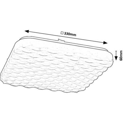 Rabalux - LED-Deckenleuchte LED/24W/230V 4000K 33x33 cm